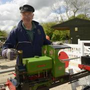 Tony Lowe at the West Wiltshire Society of Model Engineers public open day in Westbury.